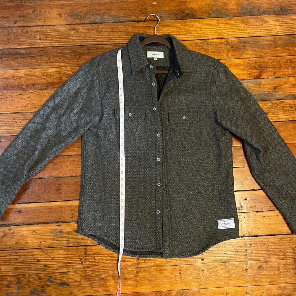 LNWOT Handmade Anian Grey Wool Overshirt Large/XL